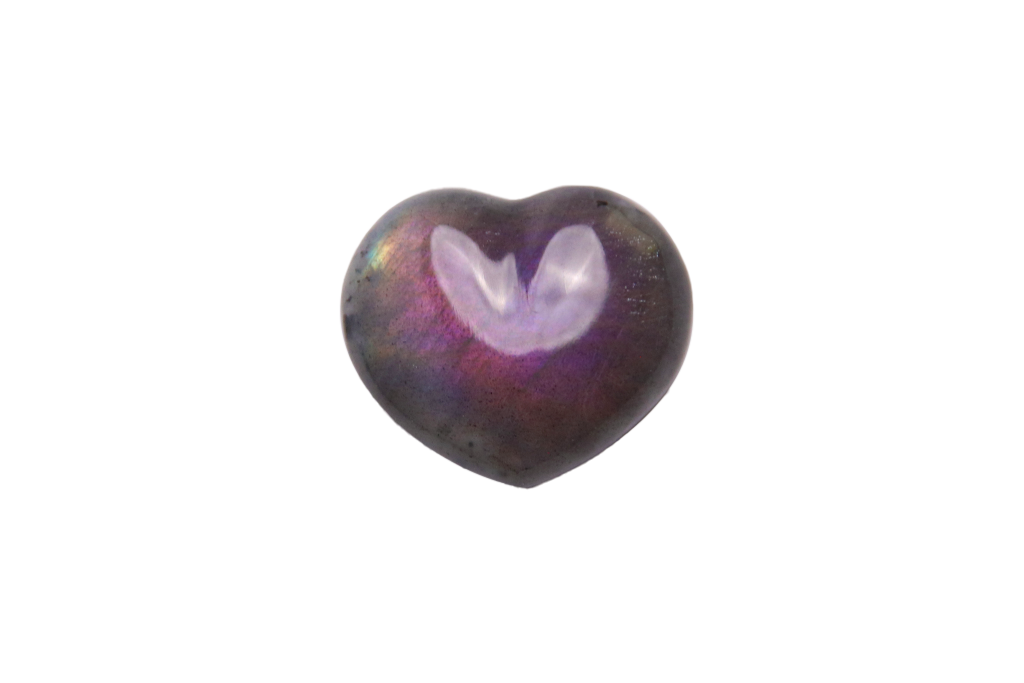 Purple Labradorite Handmade Jewelry Heart Carvings. Gift or Decorative items