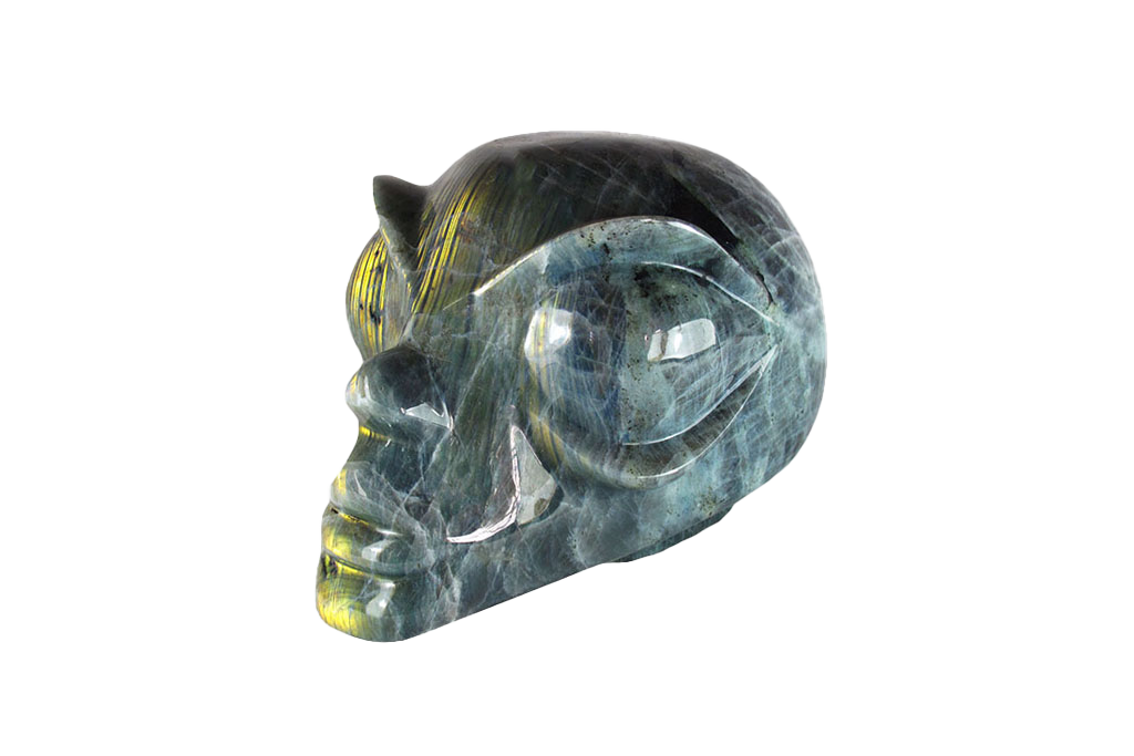 Labradorite Alien Face Carvings