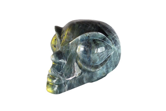 Labradorite Alien Face Carvings