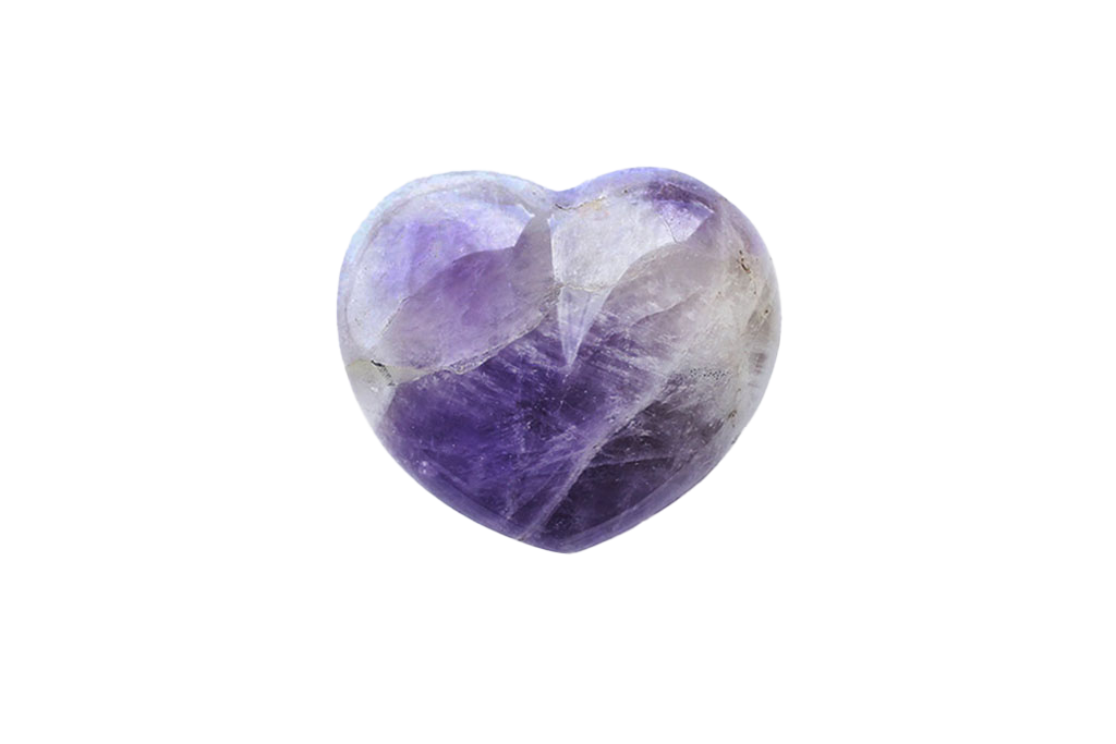 Amethyst Banded Decorative Heart. Luxury and modern home decor. Gift idea items