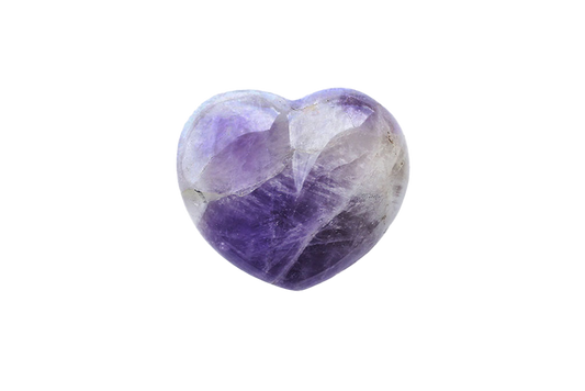 Banded Amethyst Decorative Heart