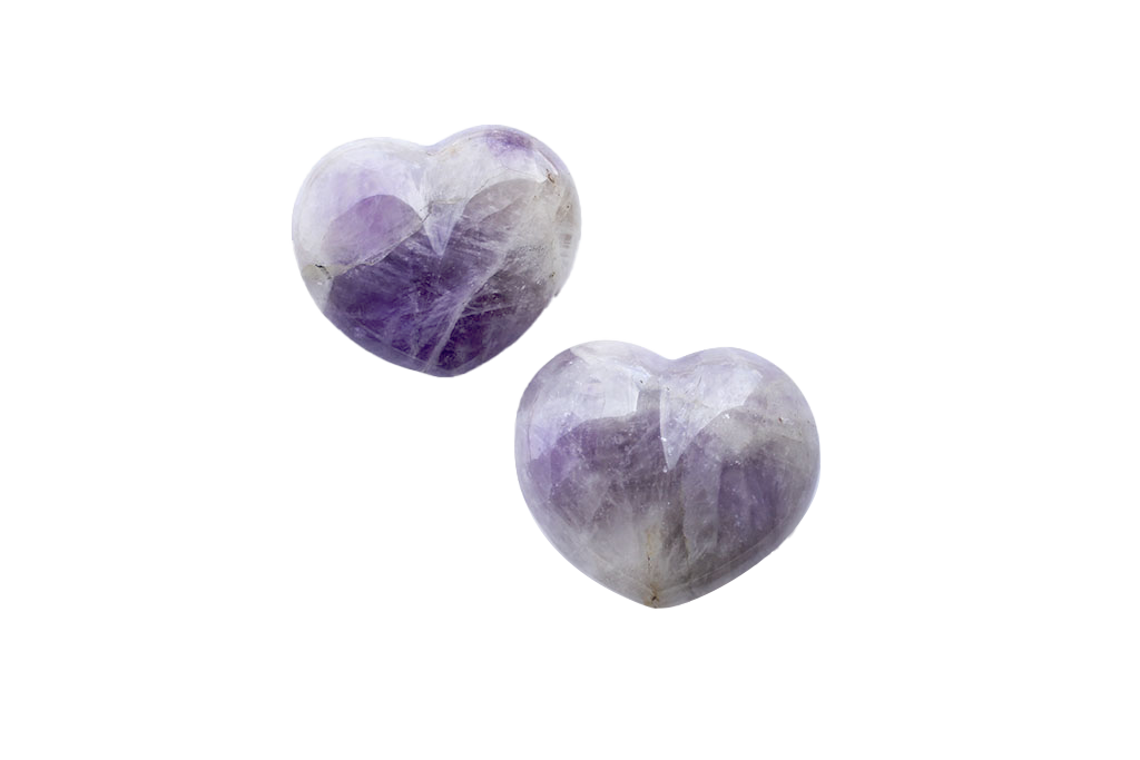 Amethyst Banded Decorative Heart. Luxury and modern home decor. Gift idea items