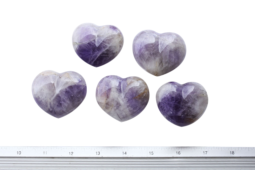 Banded Amethyst Decorative Heart