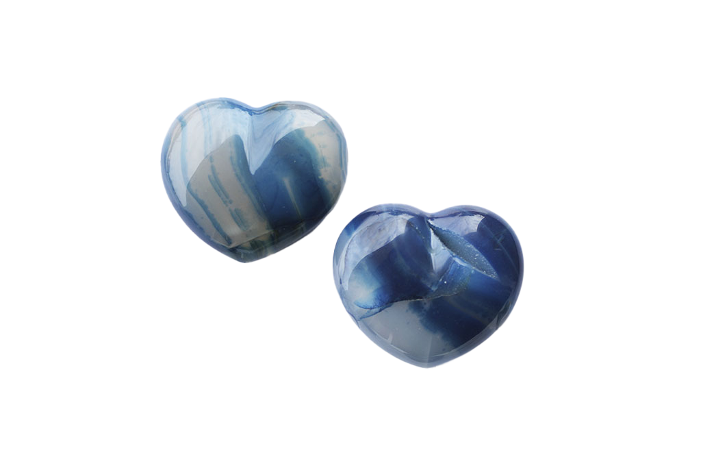 Blue Agate Decorative Heart