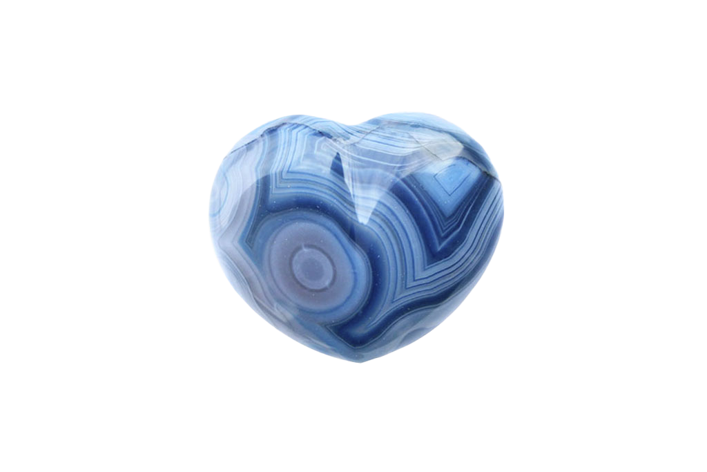 Blue Agate Decorative Heart