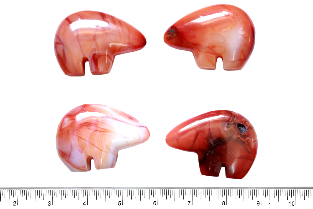 Gem Decor® Handmade Carnelian Bear Carvings - Luxury Decoration and gift