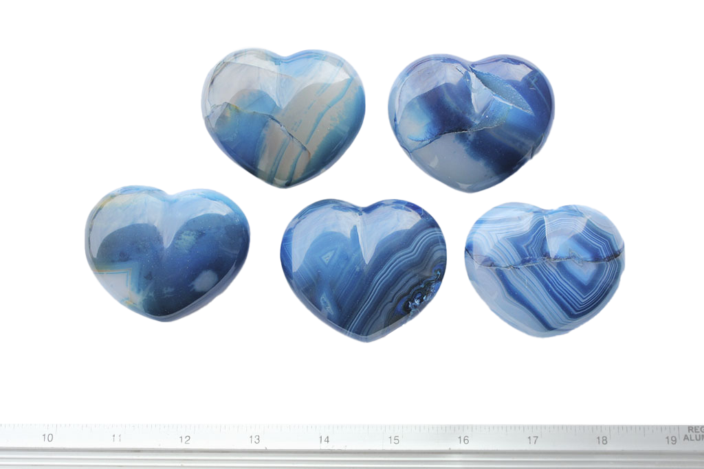 Blue Agate Decorative Heart