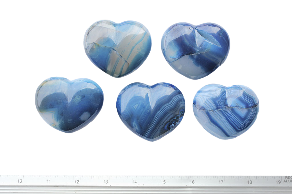 Blue Agate Decorative Heart. Luxury and modern home decor. Gift idea items