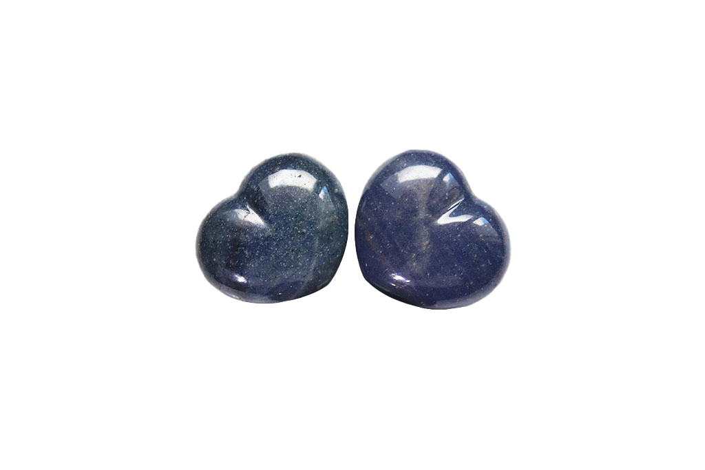 Lazulite Handmade Jewelry Heart Carvings. Gift or Decorative items