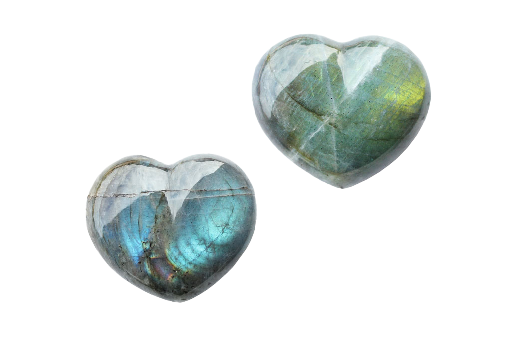 Labradorite - Peacock Blue - Decorative Heart