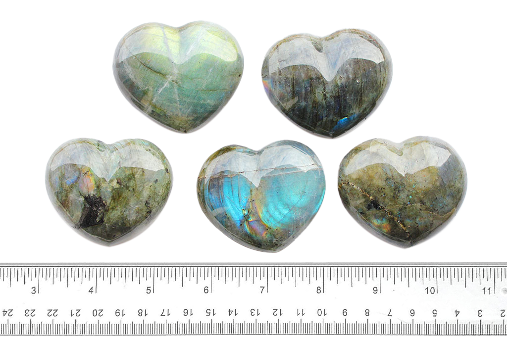 Peacock Blue Labradorite Decorative Heart. Luxury and modern home decor. Gift idea items