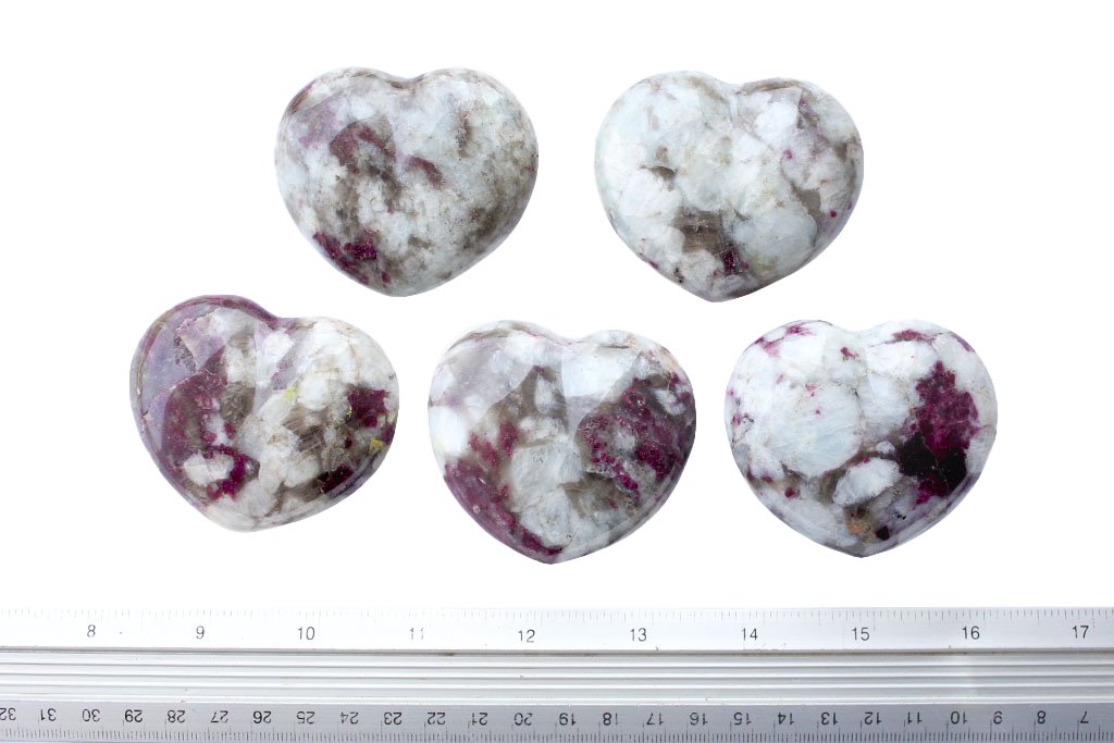 Ruby Tourmaline Decorative Heart