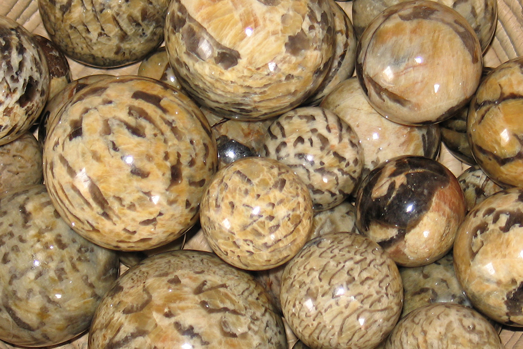 Hand Polished Zebradorite Pheldspar Spheres