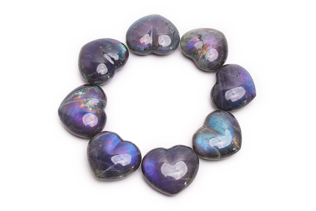 Labradorite - Purple - Decorative Heart