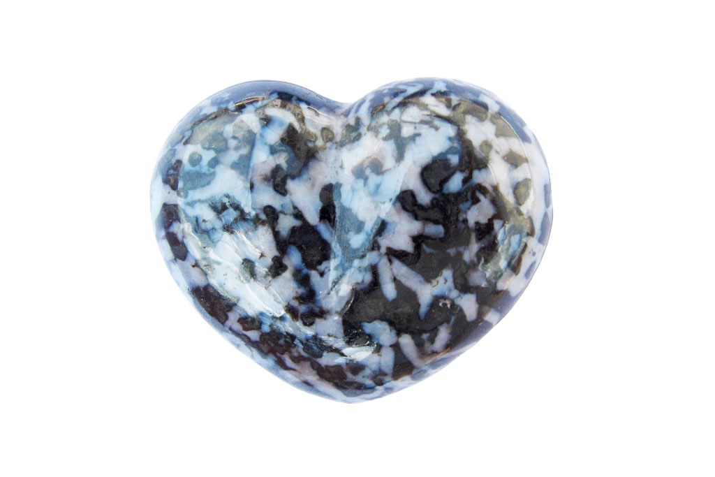 Indigo Gabbro Heart Carvings. Luxury and modern home decor. Gift idea items