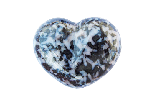 Indigo Gabbro Heart Carvings. Luxury and modern home decor. Gift idea items