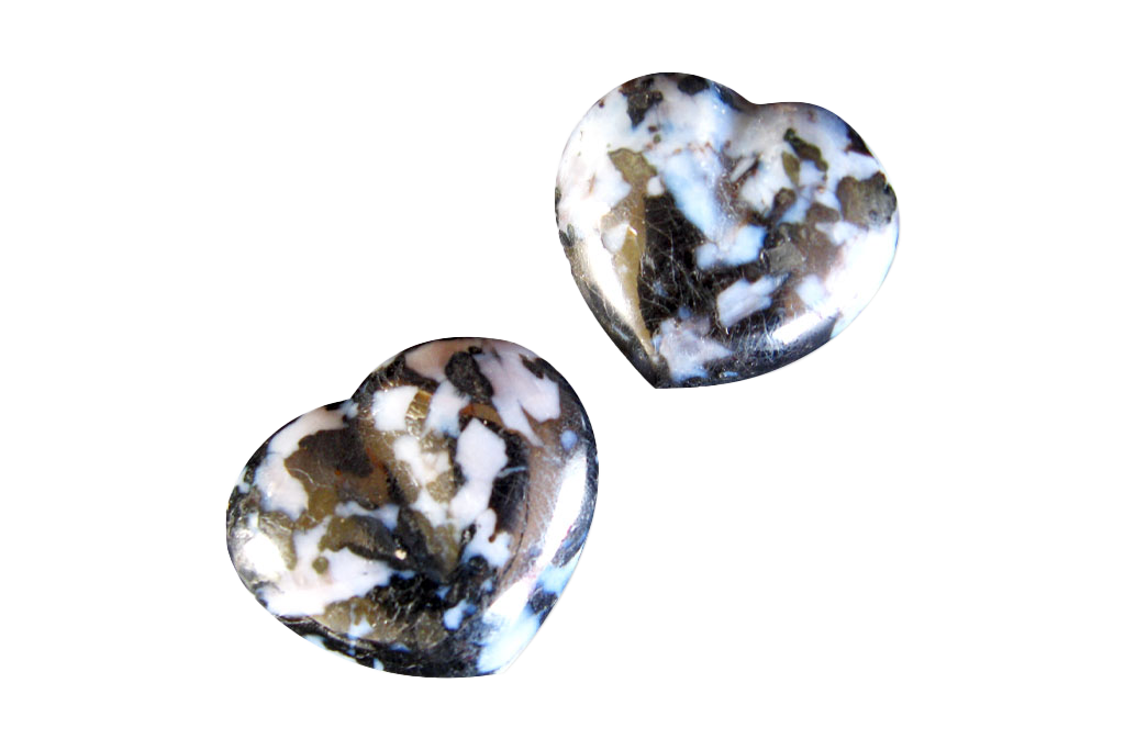 Indigo Gabbro Handmade Jewelry Heart Carvings. Gift or Decorative items