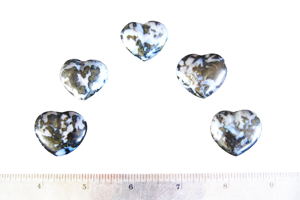 Indigo Gabbro Handmade Jewelry Heart Carvings. Gift or Decorative items