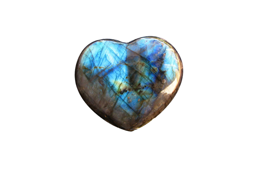 Labradorite - Electric Midnight - Decorative Heart