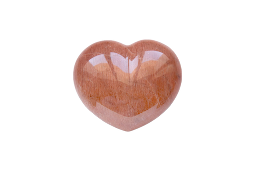 Peach Moonstone Decorative Heart. Luxury and modern home decor. Gift idea items