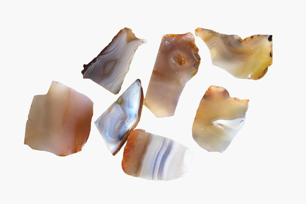 Agate Polished One Face - 1 lb Bag