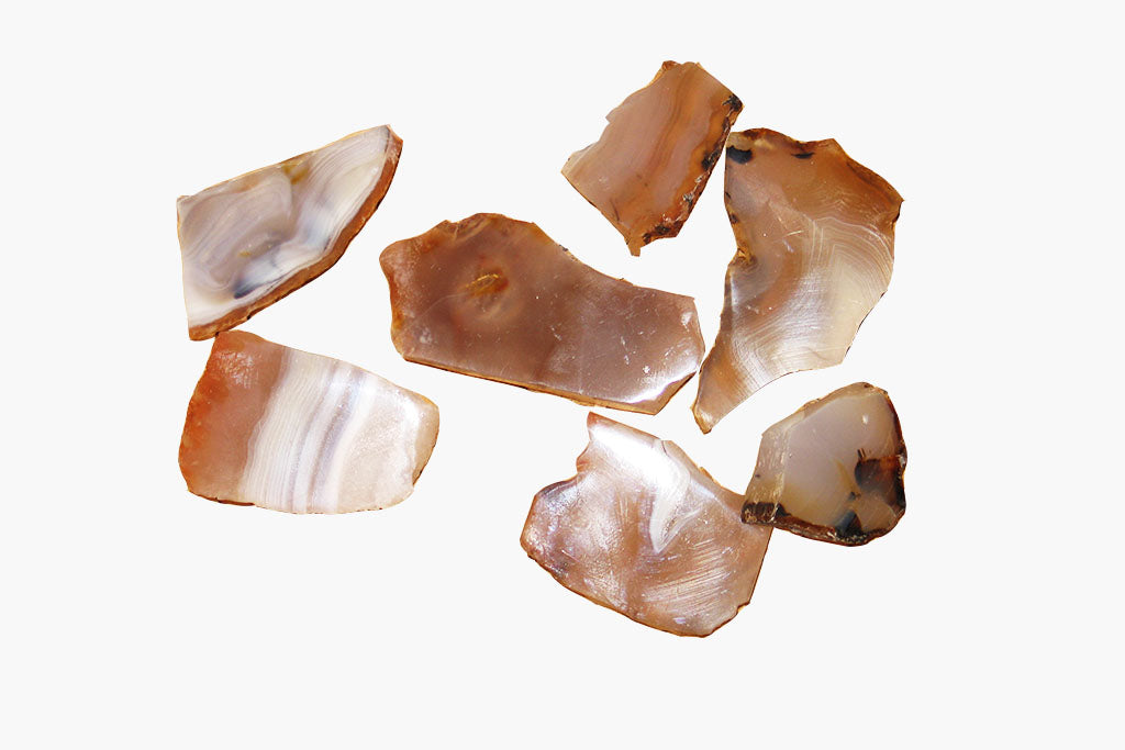 Agate Polished One Face - 1 lb Bag