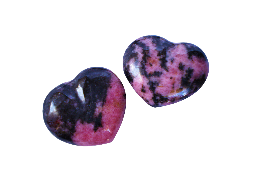 Rhodonite Handmade Jewelry Heart Carvings. Gift or Decorative items