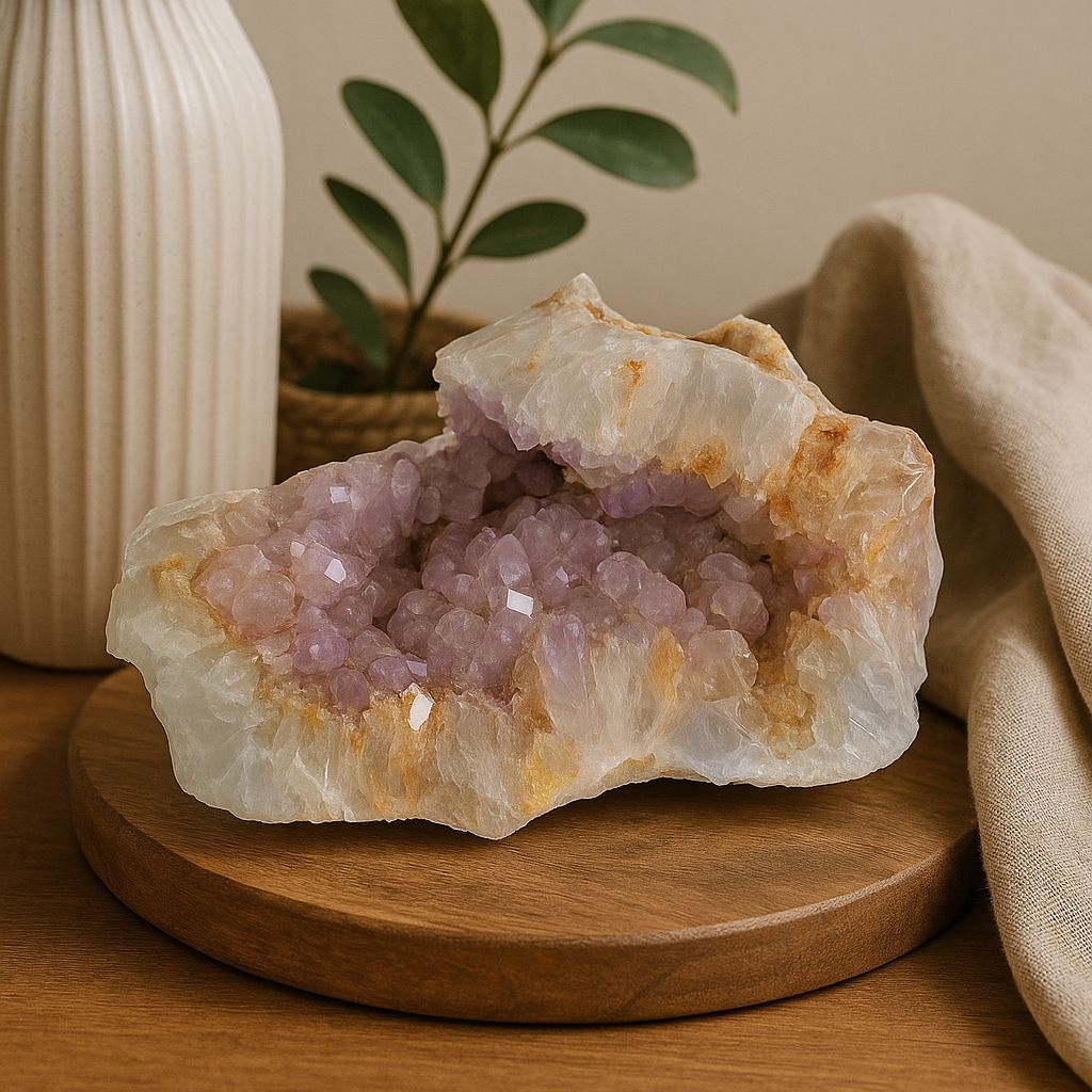 Large Amethyst Geode Semi-polished