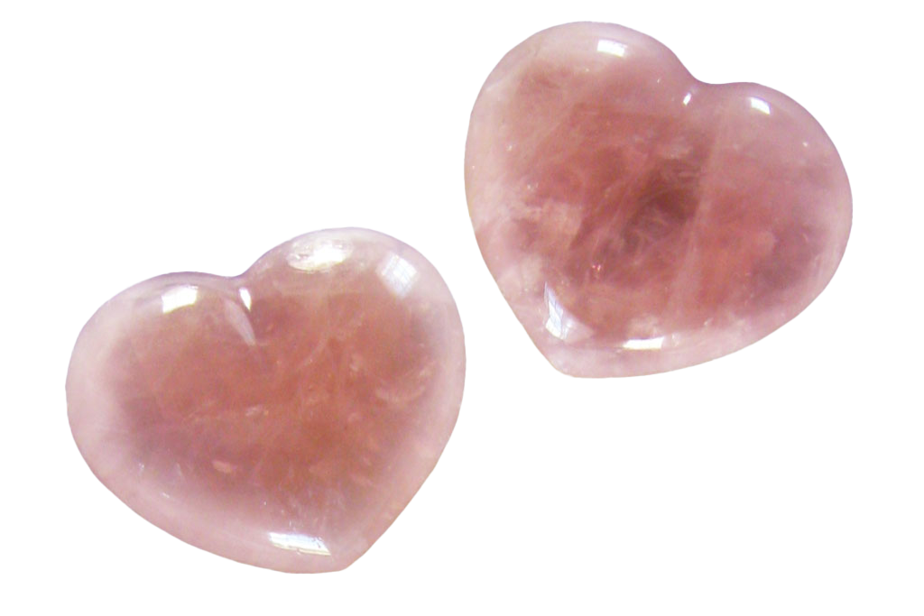 Rose Quartz Heart Carvings. Luxury and modern home decor. Gift idea items