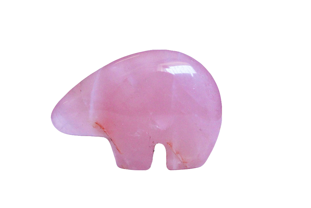 Rose Quartz Bear Carvings