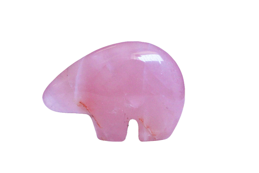 Gem Decor® Handmade Rose Quartz Bear Carvings - Luxury Decoration and gift