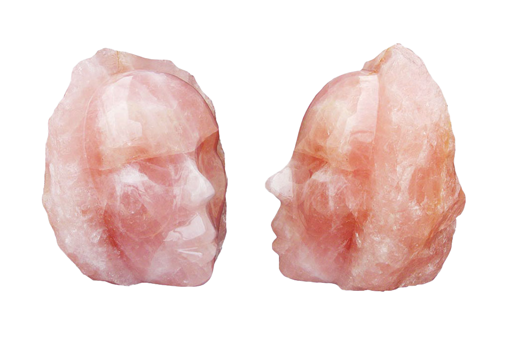 Rose Quartz Face Carvings