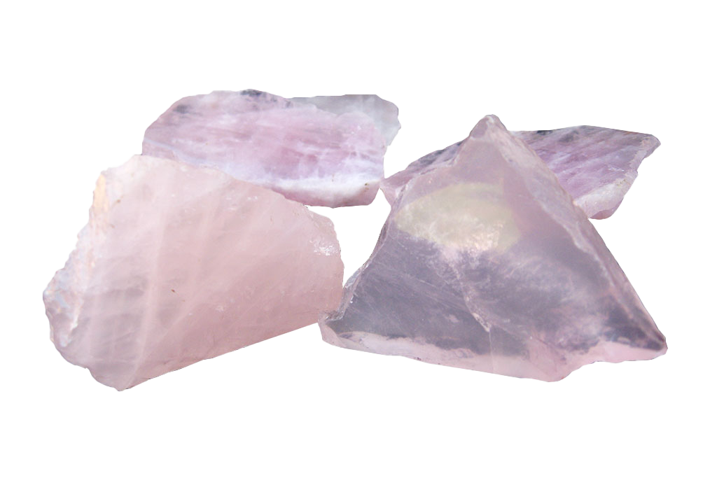 Rose Quartz Polished One Face - 1 lb Bag