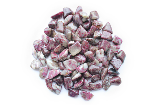 Ruby Tourmaline Tumble Stones. Interior home decoration. Luxury Modern decoration