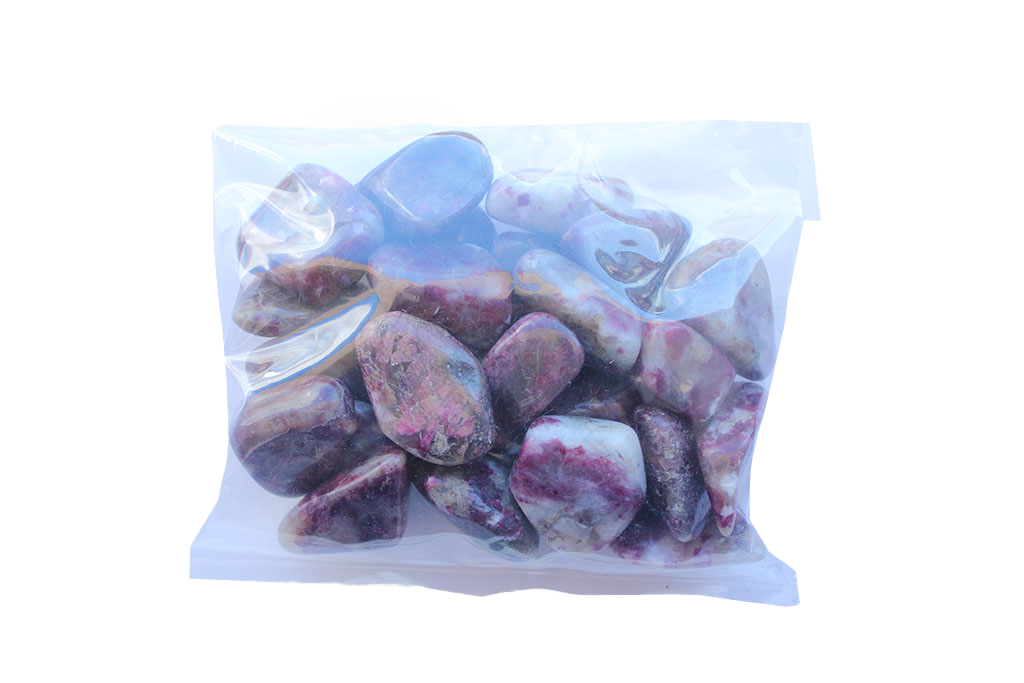 Ruby Tourmaline Tumble Stones | 1 Lb Bag | 20-30mm