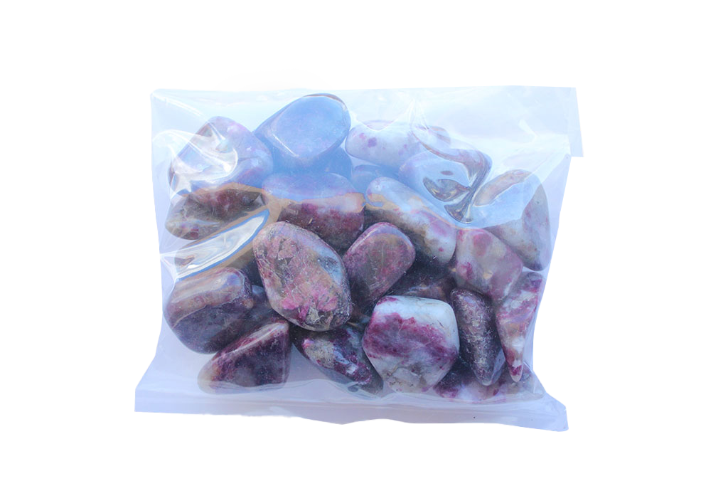 Ruby Tourmaline Tumble Stones. Interior home decoration. Luxury Modern decoration