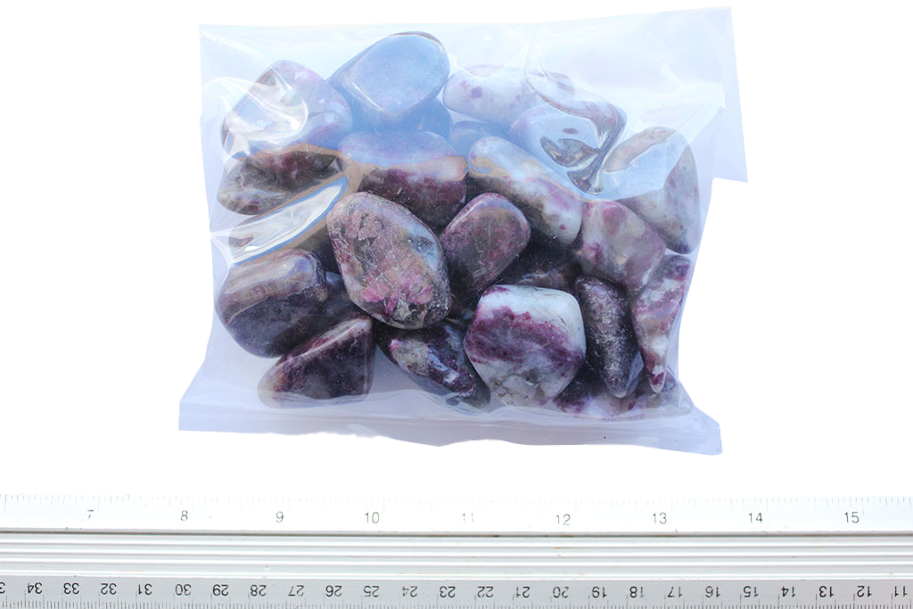 Ruby Tourmaline Tumble Stones | 1 Lb Bag | 30-45mm