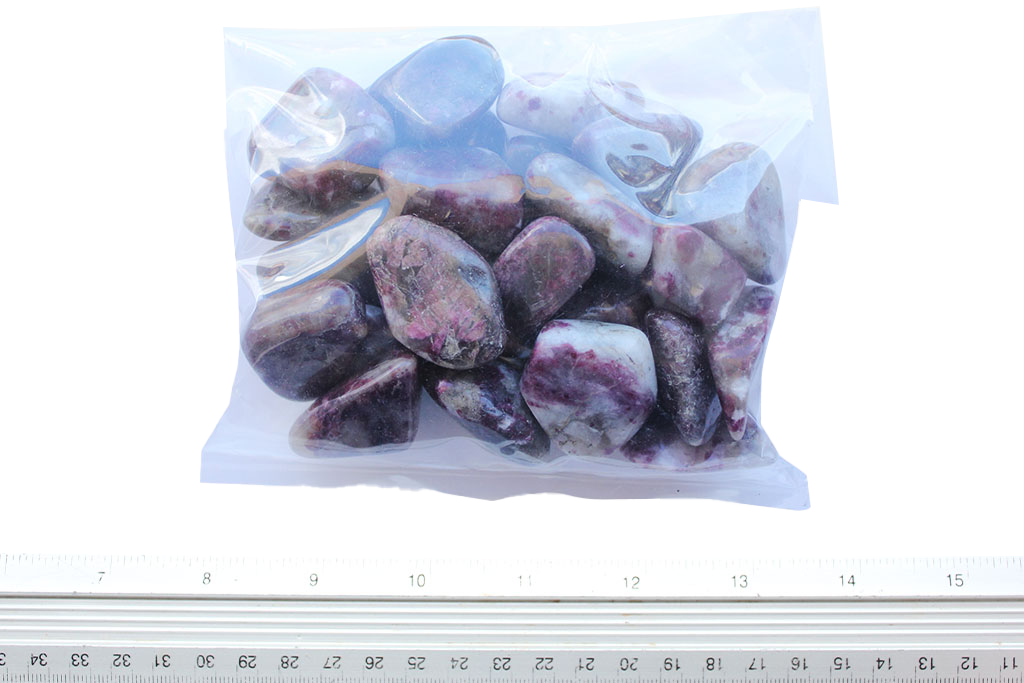 Ruby Tourmaline Tumble Stones. Interior home decoration. Luxury Modern decoration
