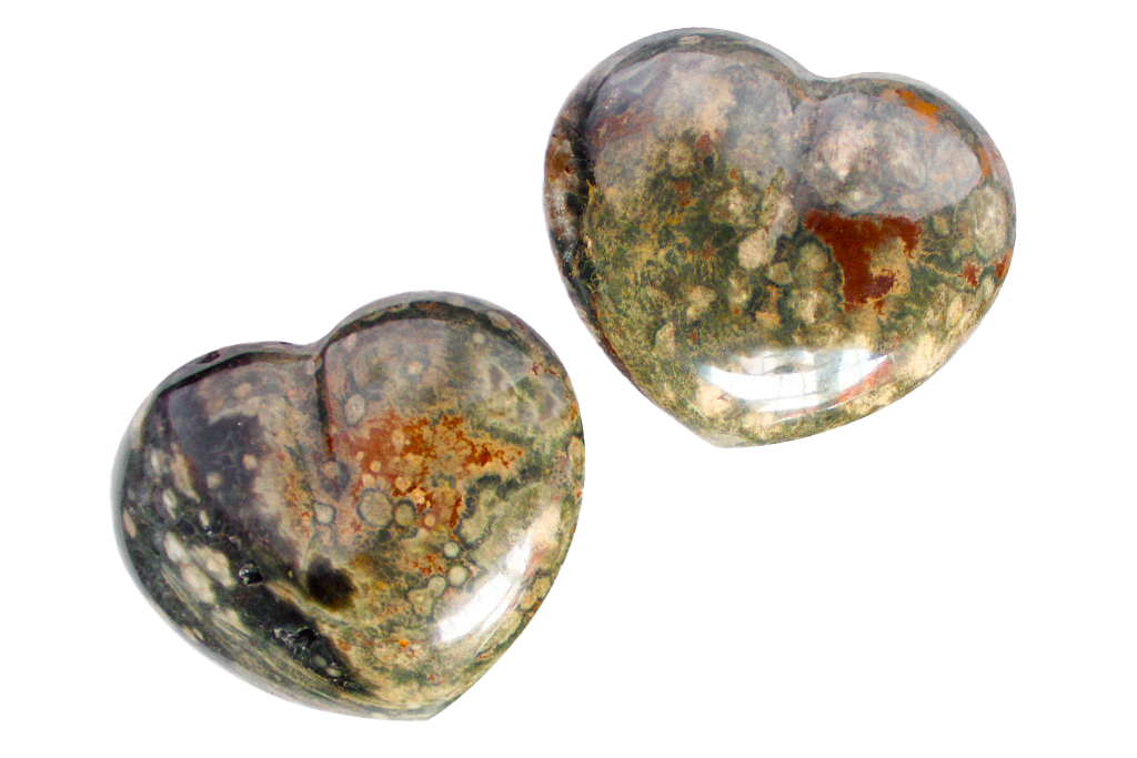Sea Jasper Decorative Heart. Luxury and modern home decor. Gift idea items