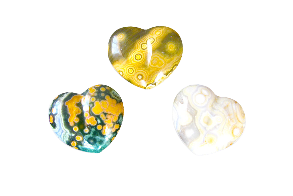 Sea Jasper Handmade Jewelry Heart Carvings. Gift or Decorative items