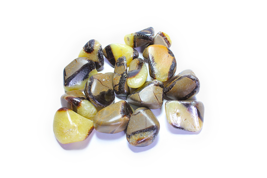 Septarian Tumble Stones. Interior home decoration. Luxury Modern decoration