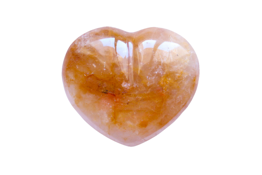 Yellow Hematoid Heart Carvings. Luxury and modern home decor. Gift idea items