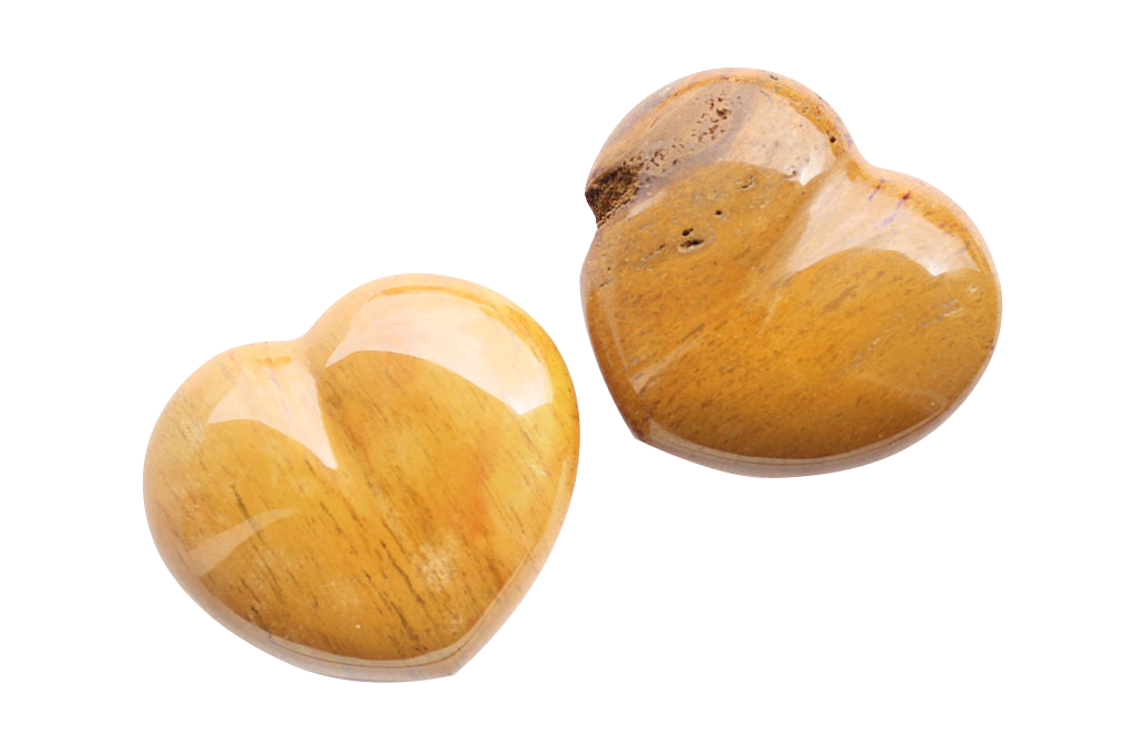 Yellow Jasper Heart Carvings. Luxury and modern home decor. Gift idea items
