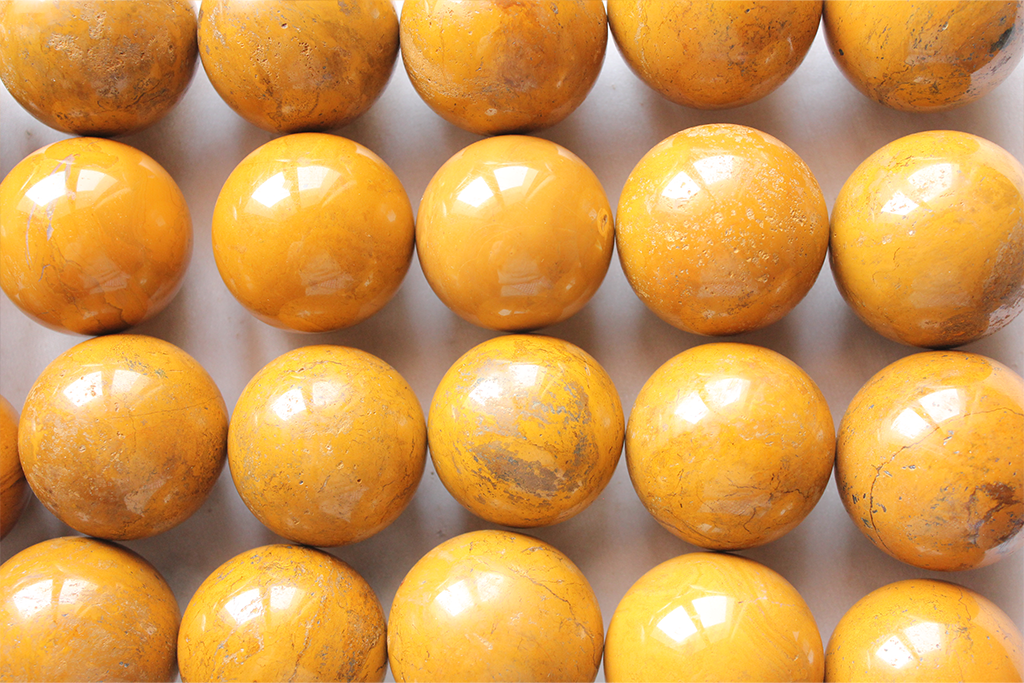 Hand Polished Yellow Jasper Spheres