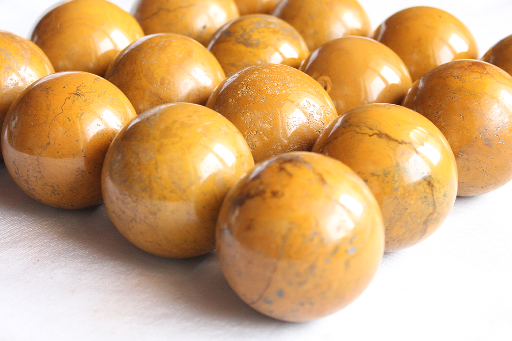 Hand Polished Yellow Jasper Spheres