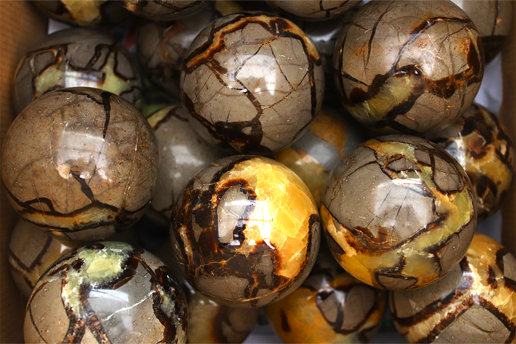 Hand Polished Septarian Spheres