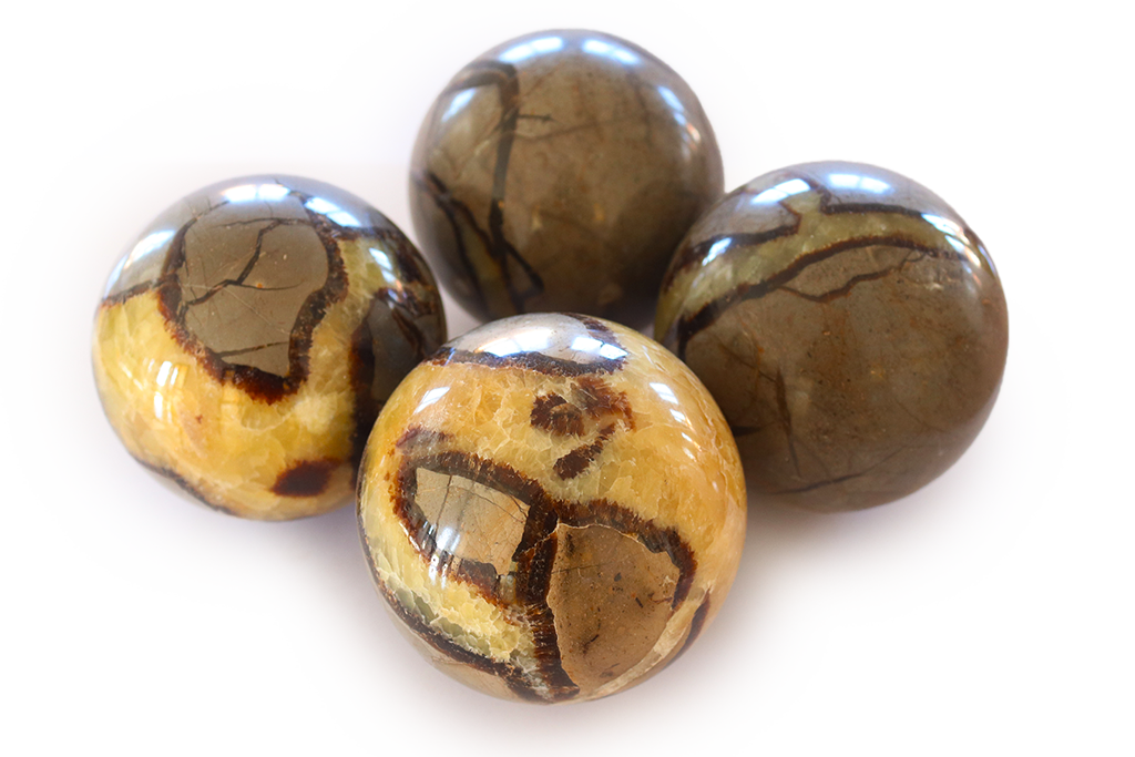 Hand Polished Septarian Spheres