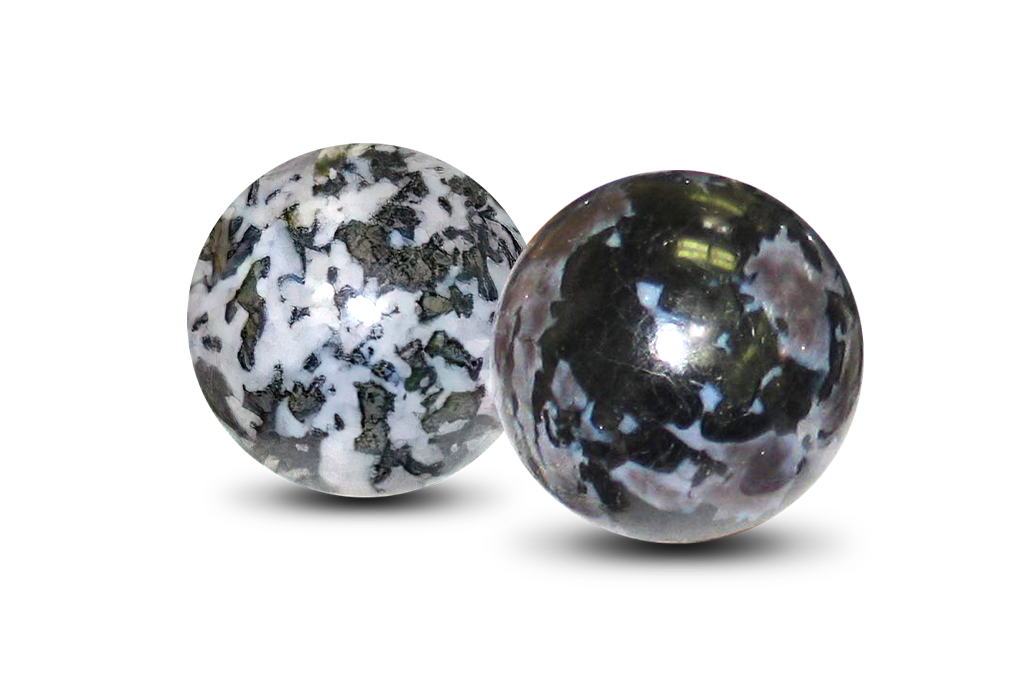 Hand polishe Indigo Gabbro Spheres