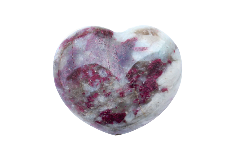 Ruby Tourmaline Heart Carvings. Luxury and modern home decor. Gift idea items