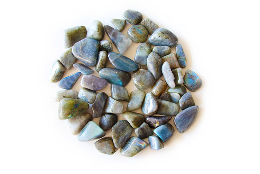 Peacock Blue Labradorite Tumble Stones | 1 Lb Bag | 20-30mm